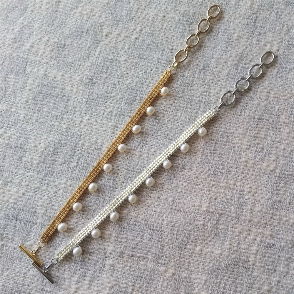 Freshwater Pearl Gold Bracelet